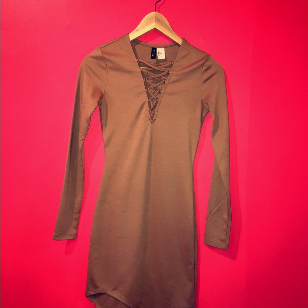 High low long sleeve dress